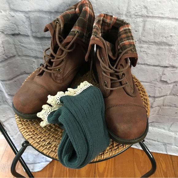 BUNDLE BOTH Socks for $20!! Teal Boot Socks w/Crochet Tops - Picture 4 of 4